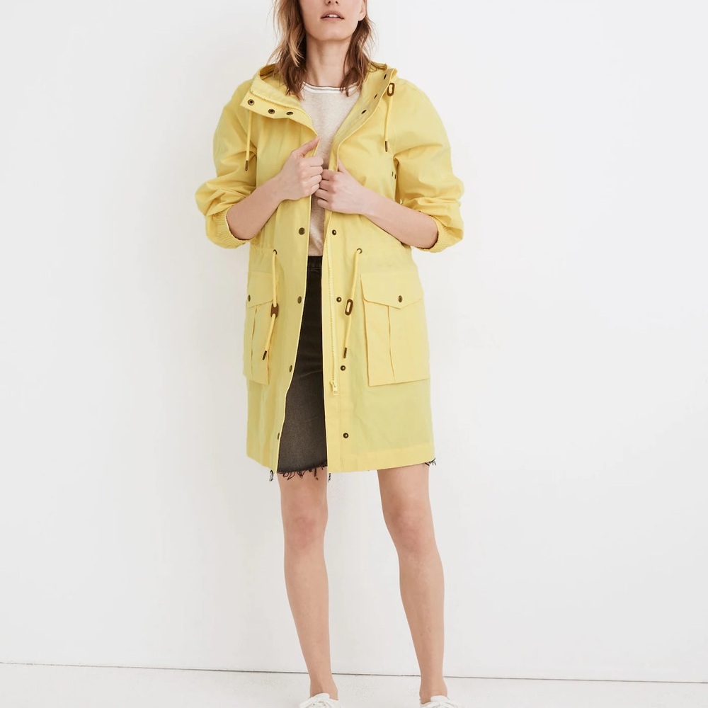 Madewell Yellow Waterproof Rainfall Anorak Raincoat